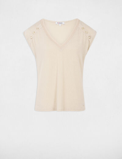 Short-sleeved t-shirt beige women