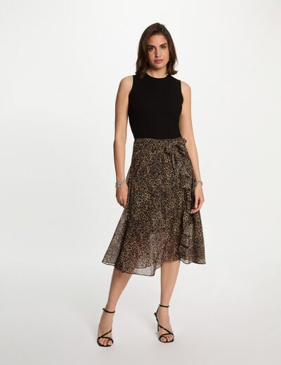 Printed A-line dress multicolor women