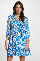 Printed mini A-line dress multicolored women