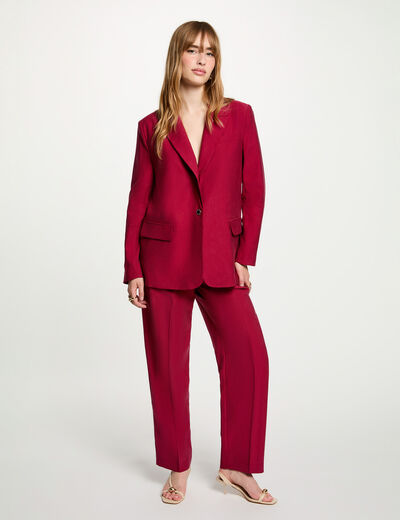 High-waisted trousers bordeaux women