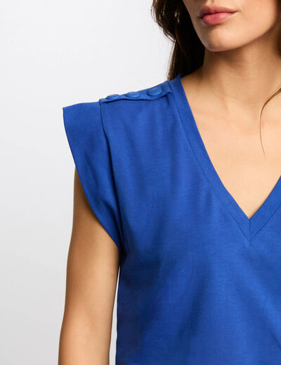 Short-sleeved t-shirt electric blue women
