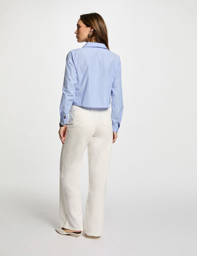 Striped long-sleeved shirt multicolor women