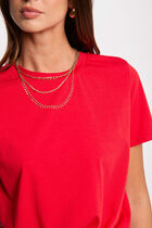 Short-sleeved t-shirt red women