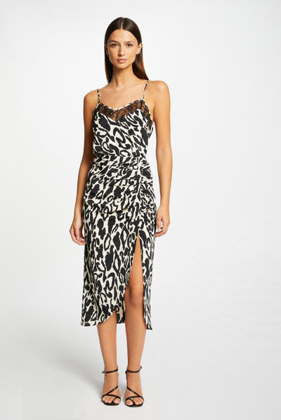 Blouse thin straps zebra print multico ladies'