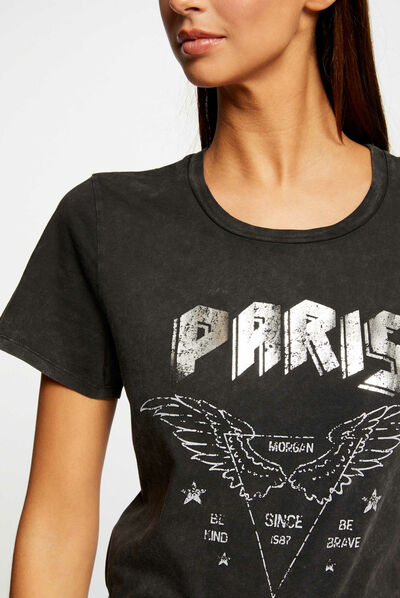 Short-sleeved t-shirt mid-grey ladies'