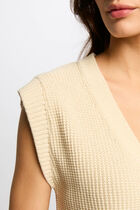 Sleeveless cardigan ivory women