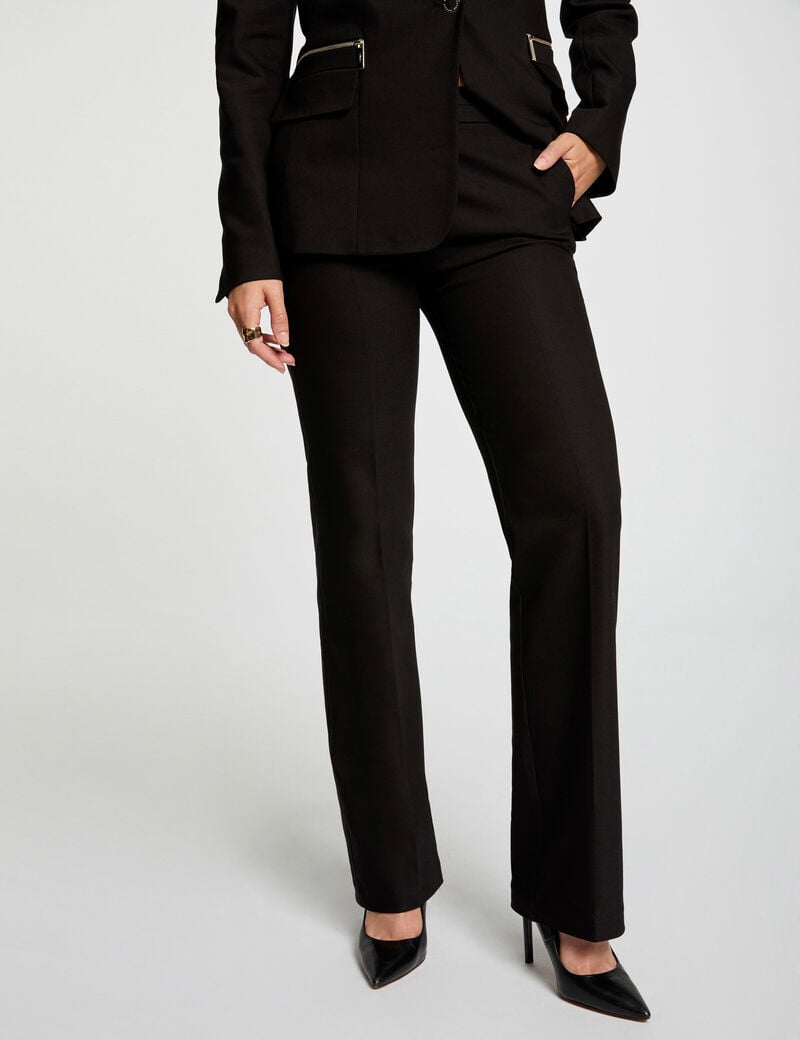 Pantalon ajusté noir femme