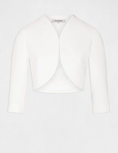 straight jacket with 34 length sleeves ivory women Straight jacket with 3/4-length sleeves ivory women