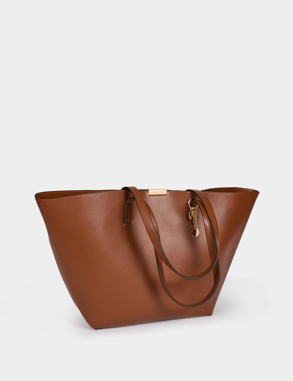 Trapeze shopper bag camel women