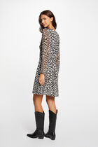 Straight dress with abstract print multicolored women