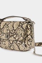 Bag snake print sand women