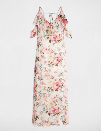 Printed maxi straight dress multicolor women