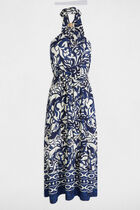 Printed maxi straight dress multicolor women