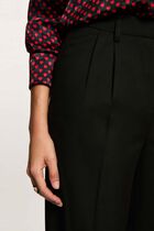 Wide leg trousers with darts black women