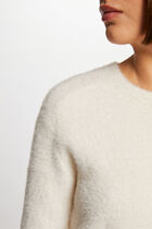 Pull manches courtes ivoire femme
