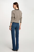 Long-sleeved printed cardigan sand women