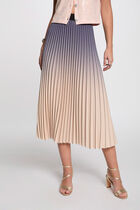Jupe longue plissée rose clair femme