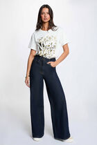 Round neck t-shirt white women