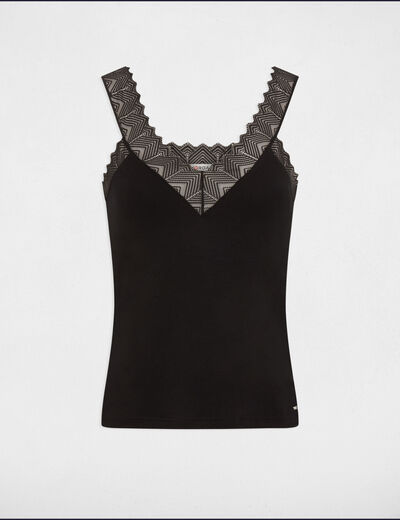Vest top in lace black women