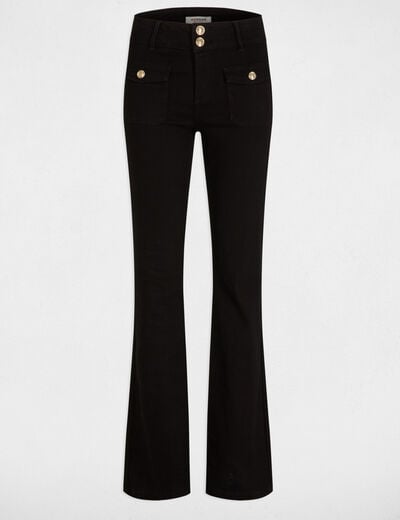 Bootcut jeans with flap pockets black women