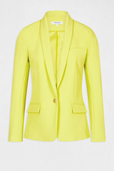 Buttoned waisted jacket yellow ladies'