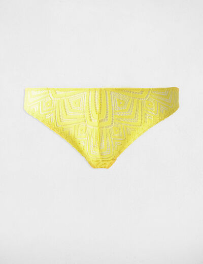 Lace Brazilian briefs yellow ladies'