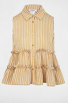 Sleeveless striped shirt multicolor women