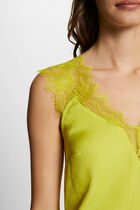 Wide-strap lace blouse medium yellow women