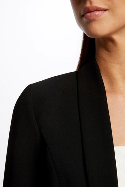 Straight bolero jacket black ladies'