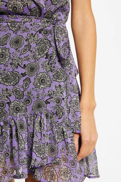 Straight skirt with paisley print parma ladies'