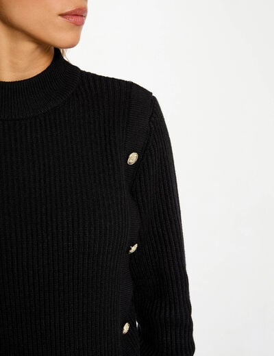 Cropped high neck sweater black women