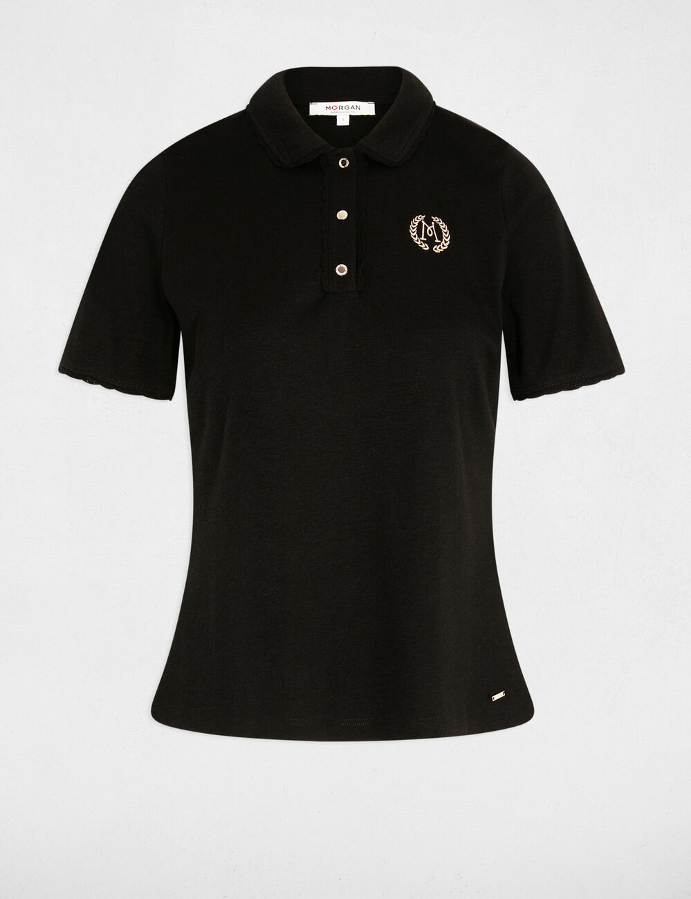 Light knit with a turn-down collar black women