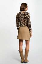 Mini skirt with side pockets beige women
