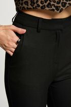 Wide leg trousers with darts black women