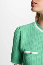 Short-sleeved jumper mint green women