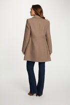 Mi-length coat with buttons taupe women