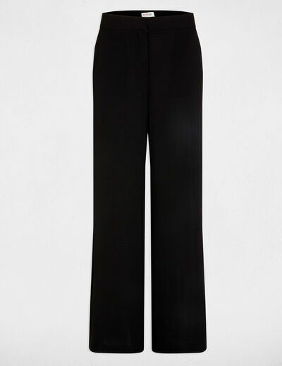 Flowy wide-leg trousers black women