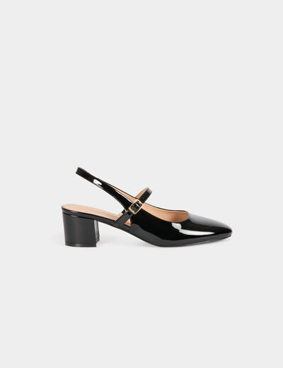 Heeled sandals black women