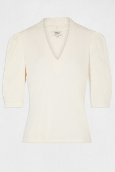 T-shirt with balloon 3/4-length sleeves  ladies'