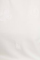 Embroidered round neck t-shirt white women
