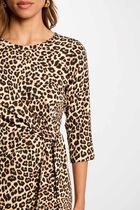 Robe courte ajustée imprimée multicolore femme
