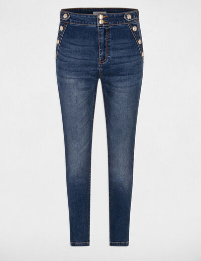 Slim jeans with buttons stone denim ladies'