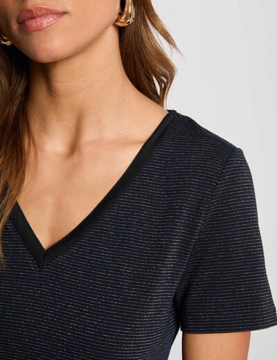 Short-sleeved t-shirt navy blue women