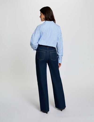 Striped long-sleeved shirt multicolor women