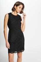 Straight mini lace dress black women