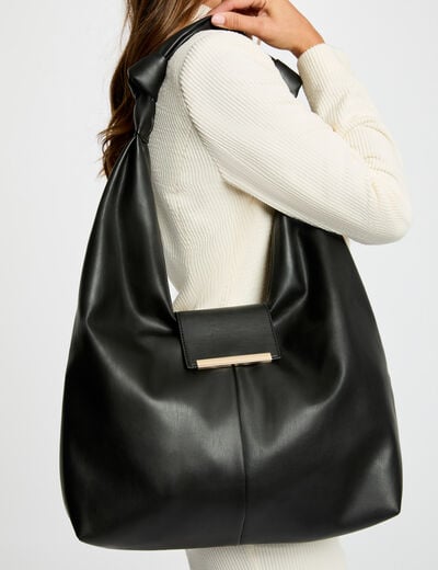 Half moon bag with bows black women