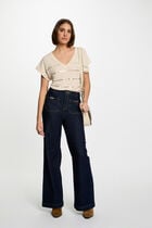 Short-sleeved t-shirt cream women