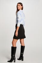 Mini skirt with fringes black women