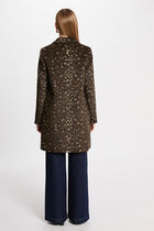 Long coat leopard print multicolor women