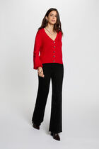 High-waisted wide-leg jeans black women